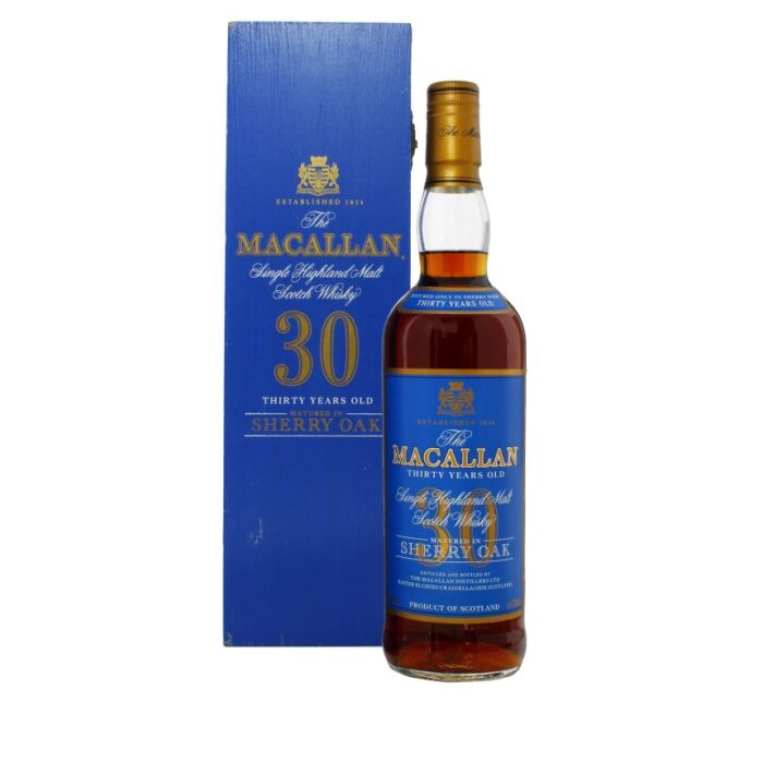 Macallan 30 Year Old Sherry Oak Blue Label